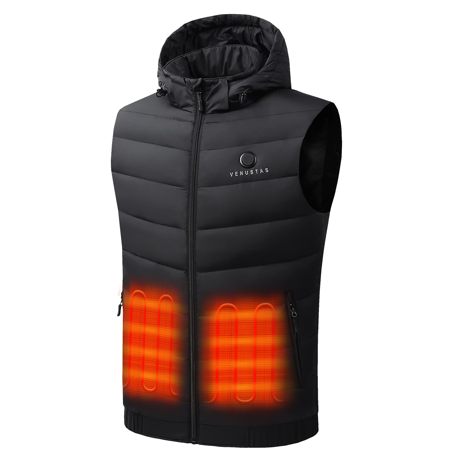 Buy Venustas Men's heated Down Vest with battery pack 7.4V, Lightweight
