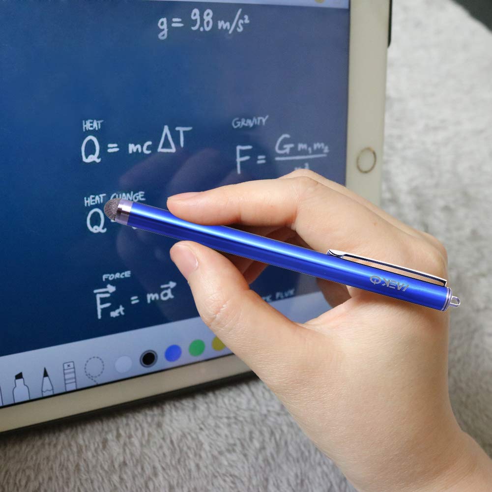 Confezione Da 4 Pennini Touchscreen Universali A Doppia Testa - Colori: Nero, Viola, Azzurro, Rosso, Compatibili Con Tutti I Dispositivi Capacitivi