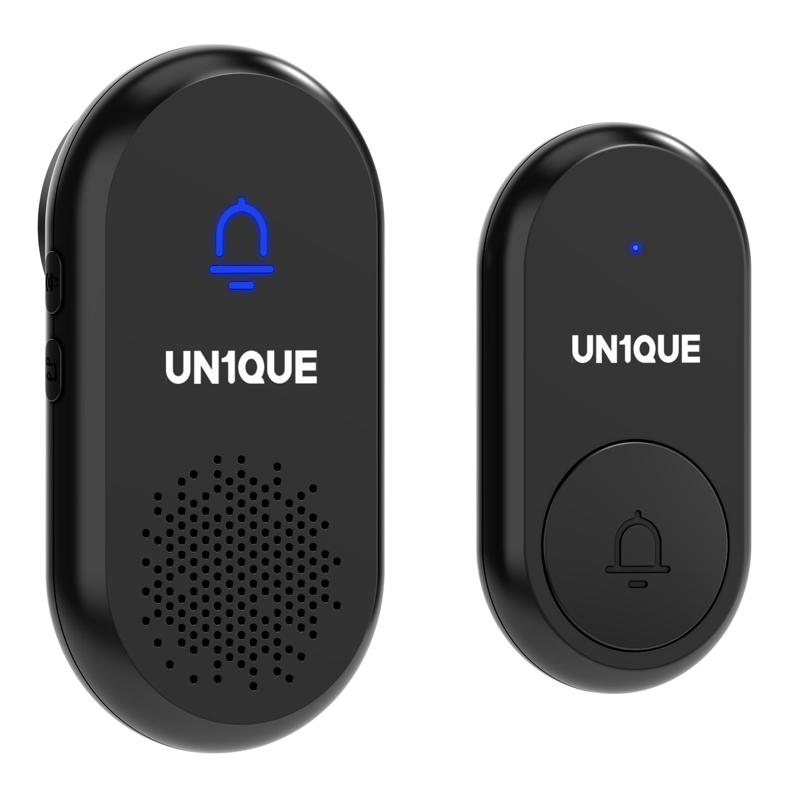 UN1QUE Wireless Door Bell for Home - Small Calling Bell for Office, 1000ft Long Range with 60 Chimes, 100dB Louder Volume, 5 Level Volume(With Mute), LED Light, Info Board Design, IP55 Waterproof U450 (B0D46HKS5T) Amazon Price History, Amazon Price Tracker