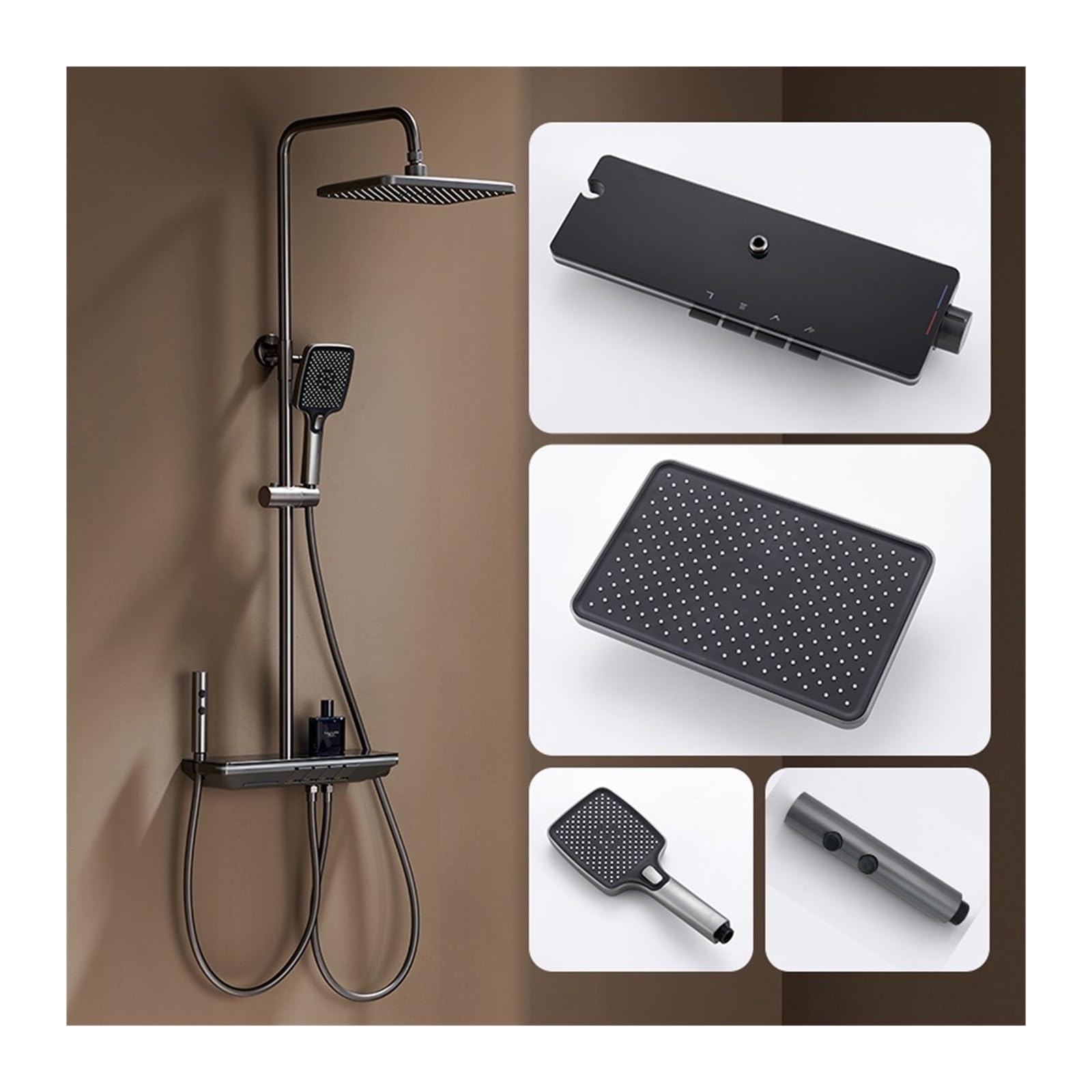 Doccia Digitale a LED Set di rubinetti for Doccia con Display della Temperatura del Bagno Moderno Set Doccia for Bidet con Miscelatore for Bagno a Pioggia
