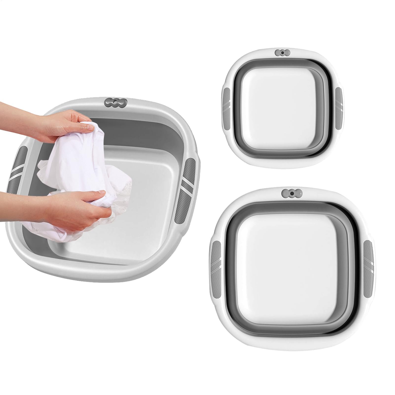 Poubelle de lavage pliable pour optimiser l'espace en buanderie