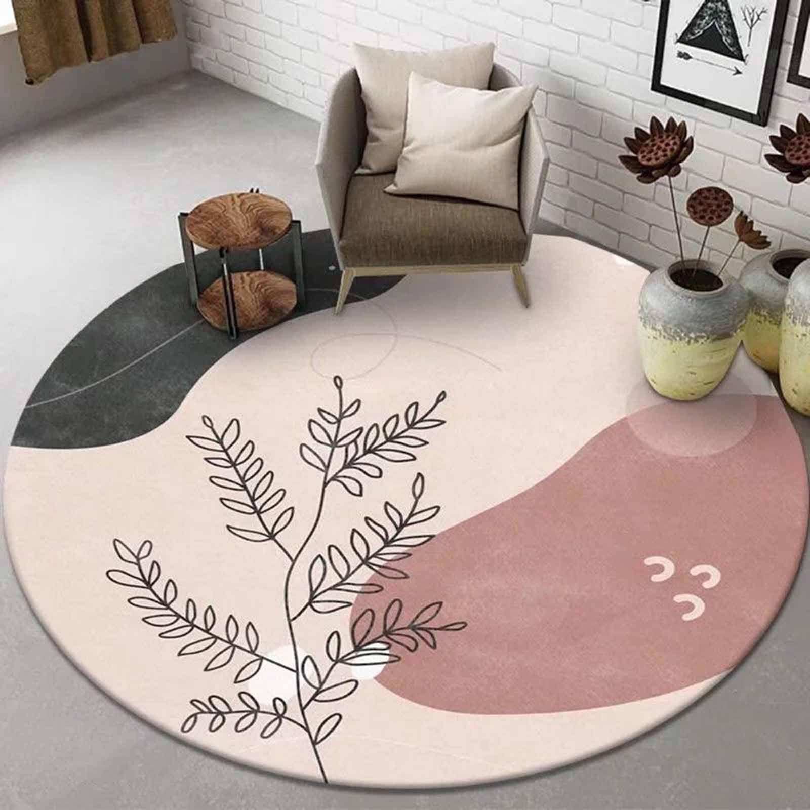 Beżowe brązowe dywaniki biegowe okrągłe do sypialni do sypialni pokój dzienny gabinet dywany nordyckie antypoślizgowe 60cm 80cm 100cm 120cm 140cm 160cm 180cm 200cm dywan