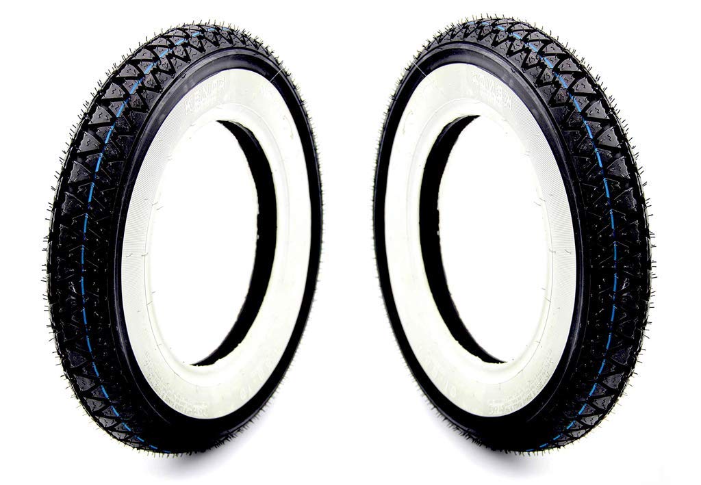 Weißwand Reifen Set 3,50-10 Zoll 4PR 51J passend für China Roller/Scooter, Hercules CV, DAX 50, ST70, ZB50, Monkey – K333 Reifen