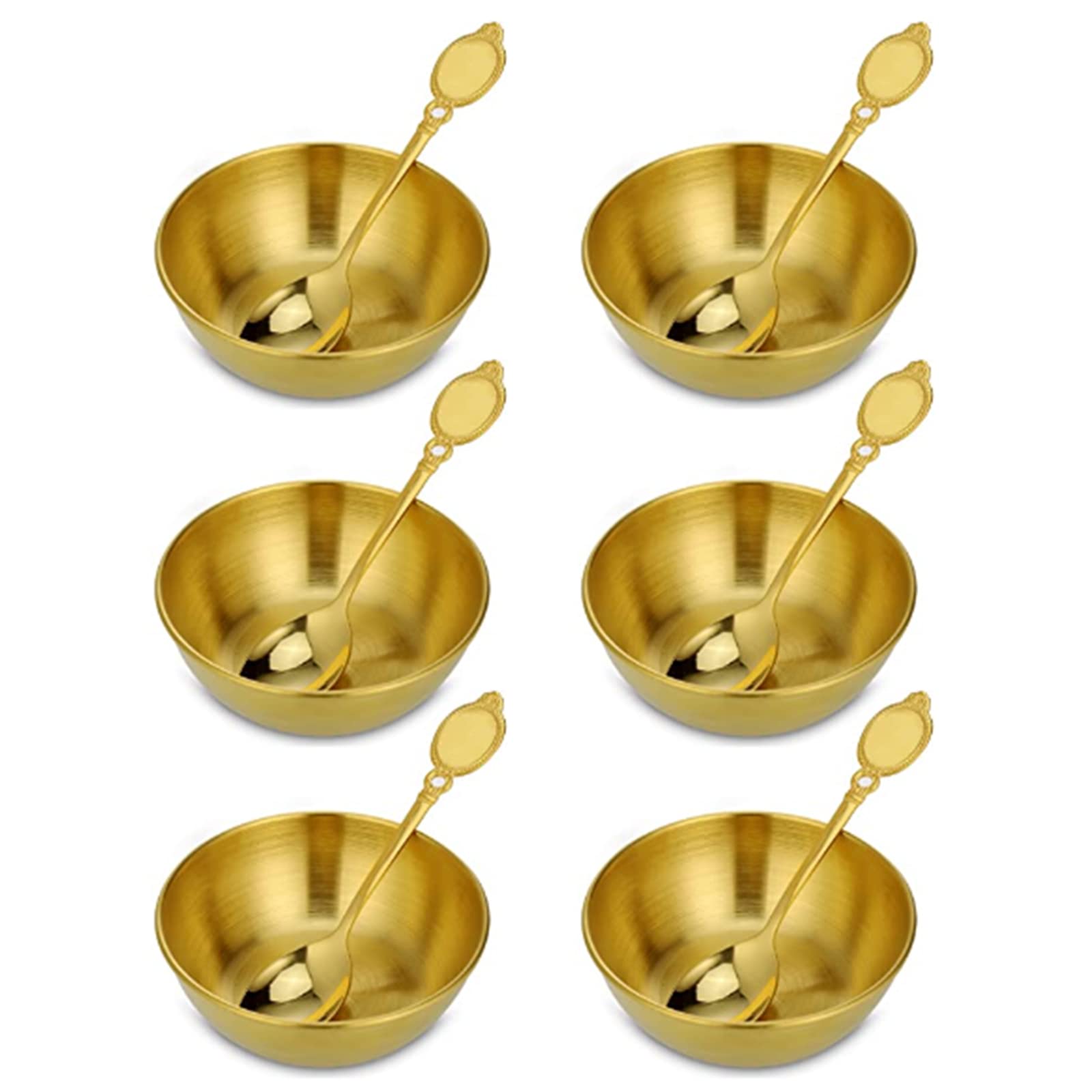 Buy Dipping , 6pcs Golden Dip s, Snack Serving Dishes, Tapas s, Sauce