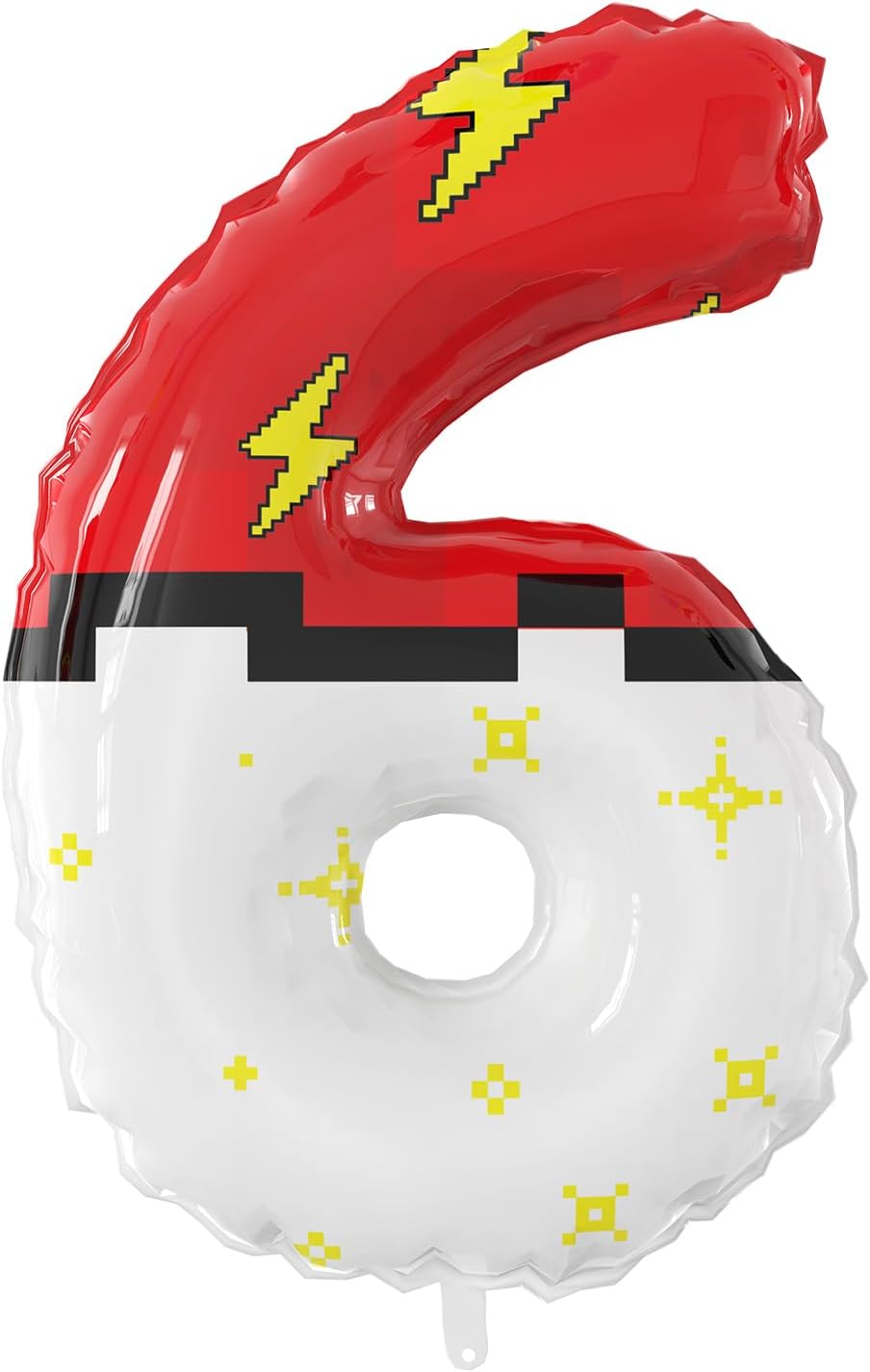 40 Inch Giant Red and White Pokemon Theme Number Foil Balloons