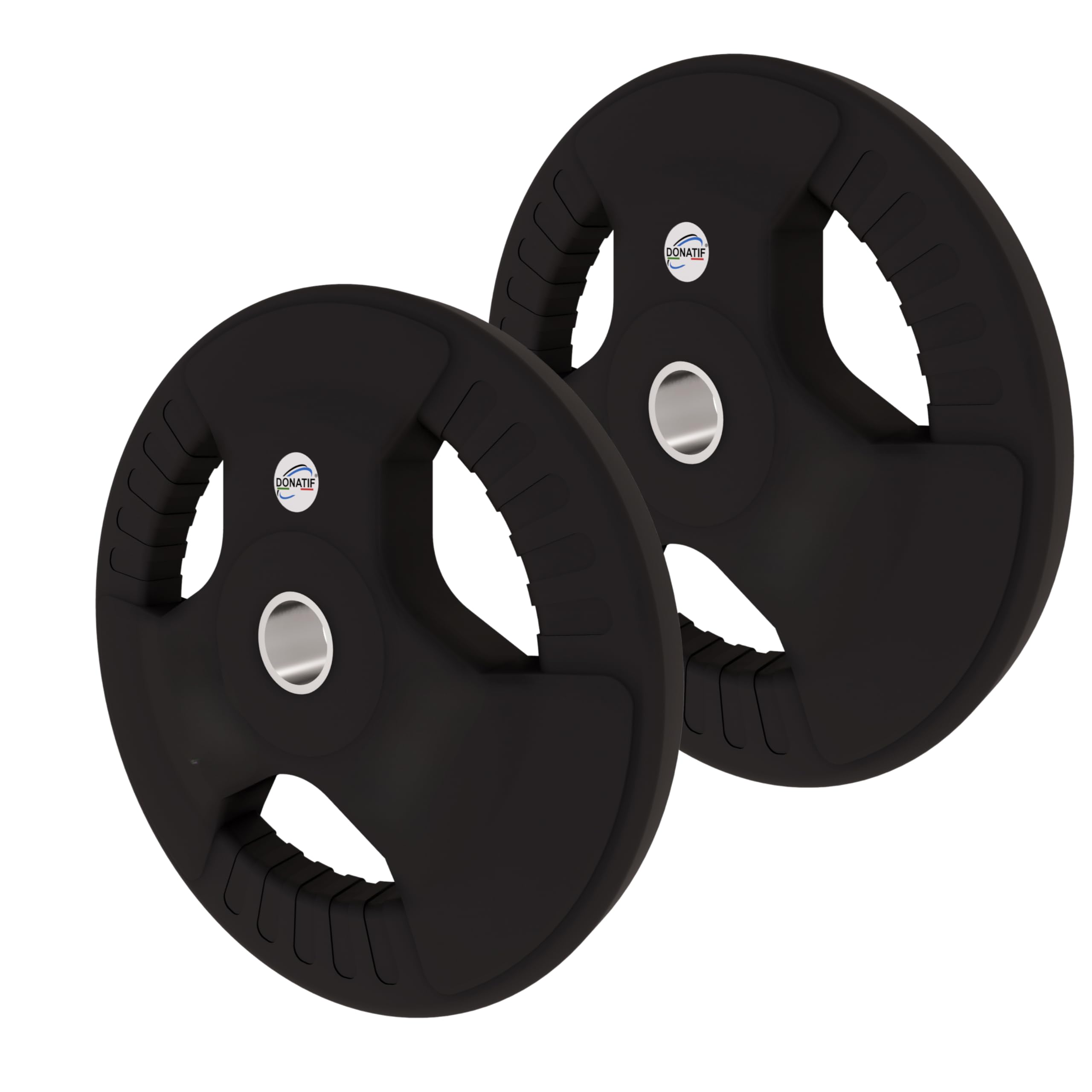 Set Dischi Palestra da 5 Kg, Dischi per bilanciere Ghisa Foro 28 mm, Rivestimento in Gomma, Dischi Manubri e Bilanciere Palestra, Impugnatura Tip-Grip, Home Gym