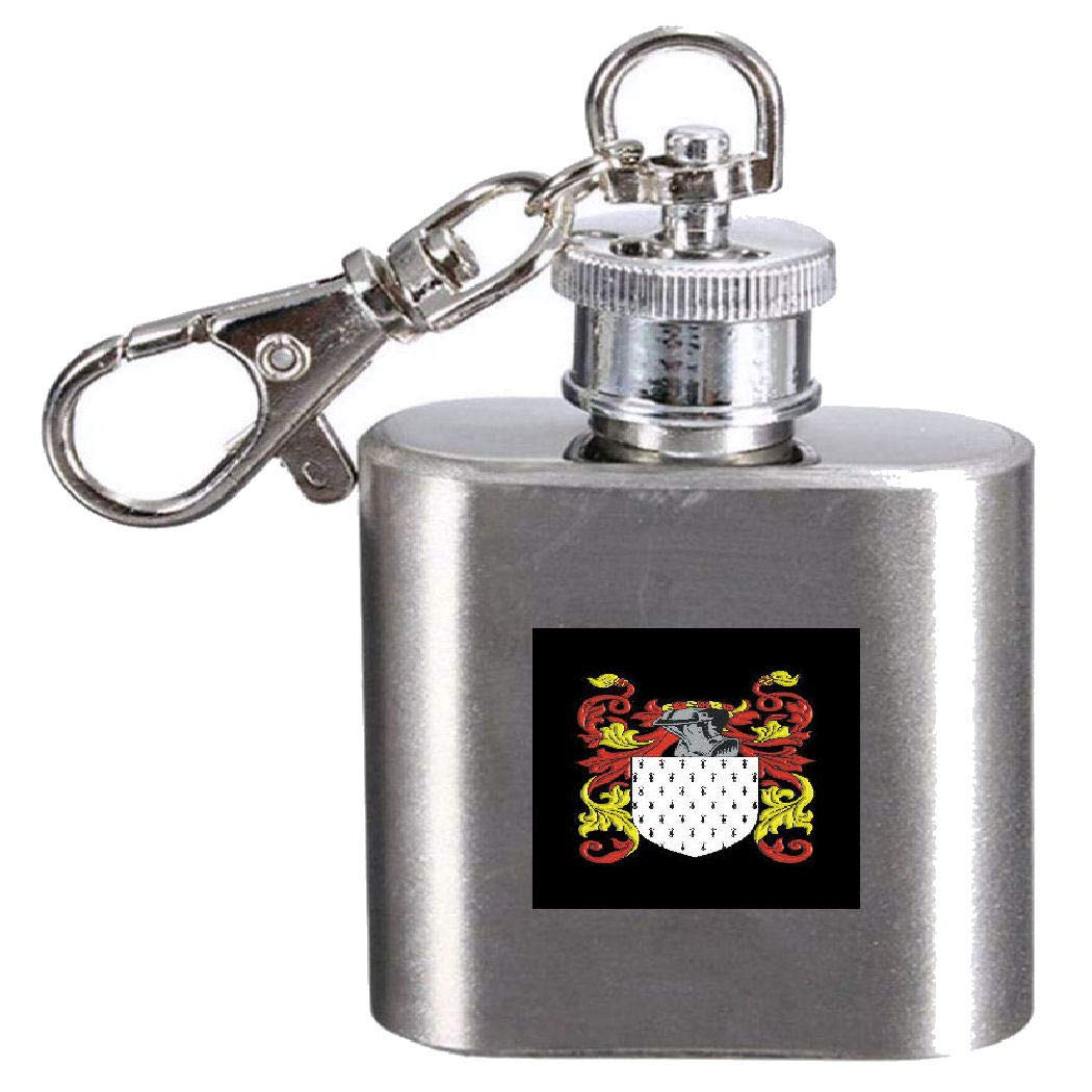 Flasque avec blason Magill en acier gravé pour héritage familial