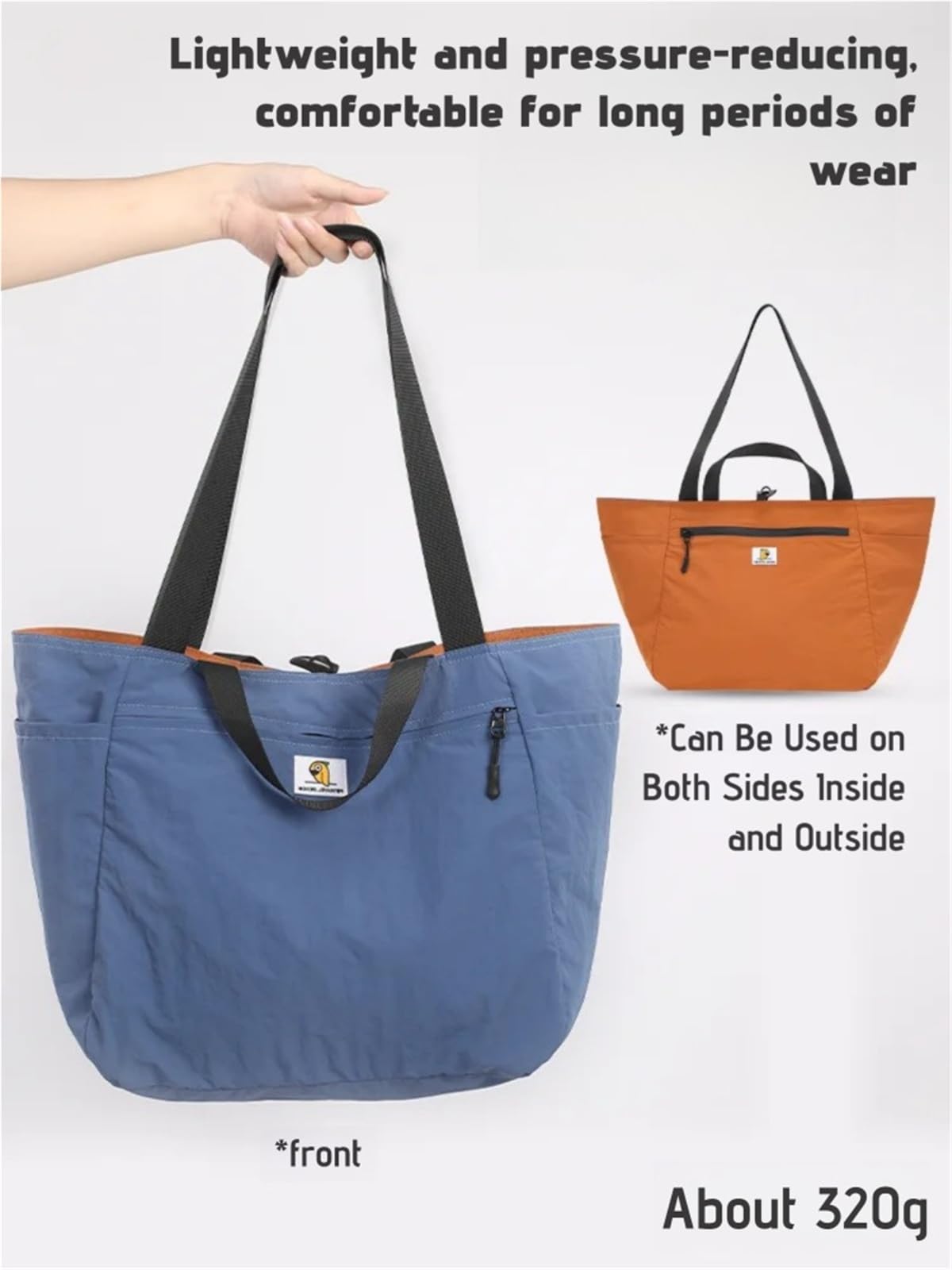 Borsa da viaggio pieghevole reversibile in tela Borsa da viaggio di grande capacità for uomo e donna(Army green)