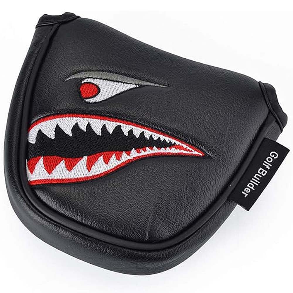 GOOACTION Shark Golf Club Mallet Putter Head Cover with Creative Cartoon Animal Pattern Synthetic Leather Golf Clubs Headcovers
