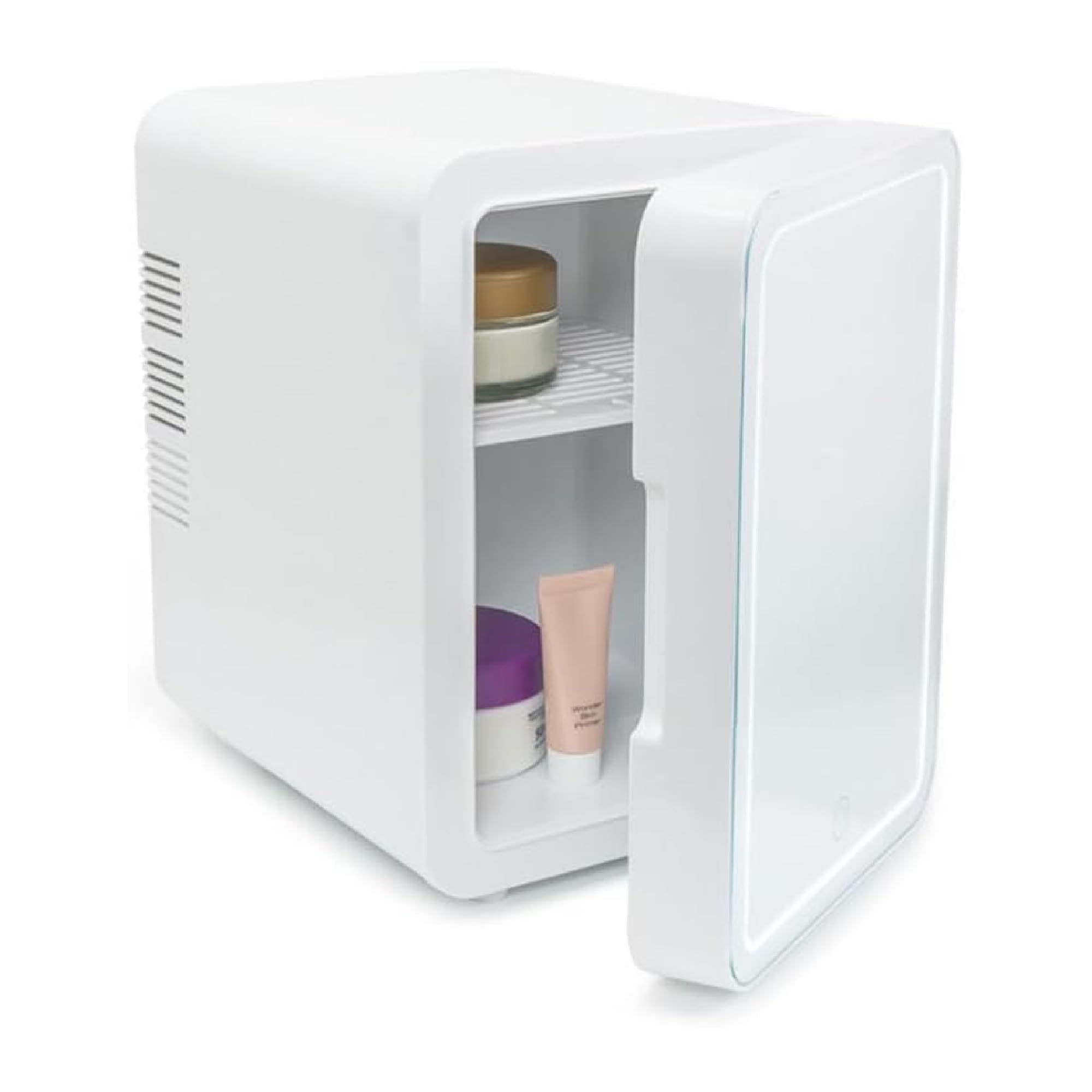 ValueLights Beauty Mini Fridge - 4L - White - LED Mirror