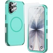 Heavy Duty Case for iPhone 17 - Military Grade Drop Proof Protective Cover [Compatible with MagSafe],with Screen Protector, Shockproof, Anti-Slip Teal
