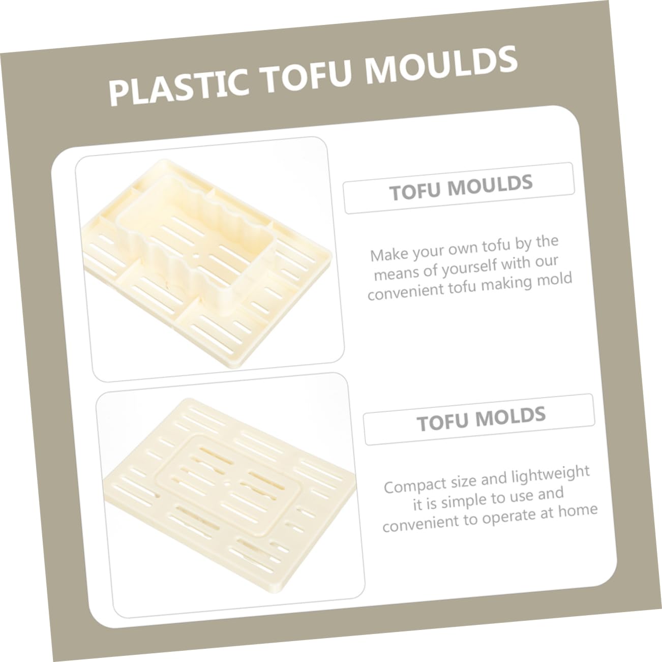 FUNOMOCYA Convenient Tofu Press Tool Household Tofu Block Press Mold Fine Workmanship for Quick Cheese Tofu Making