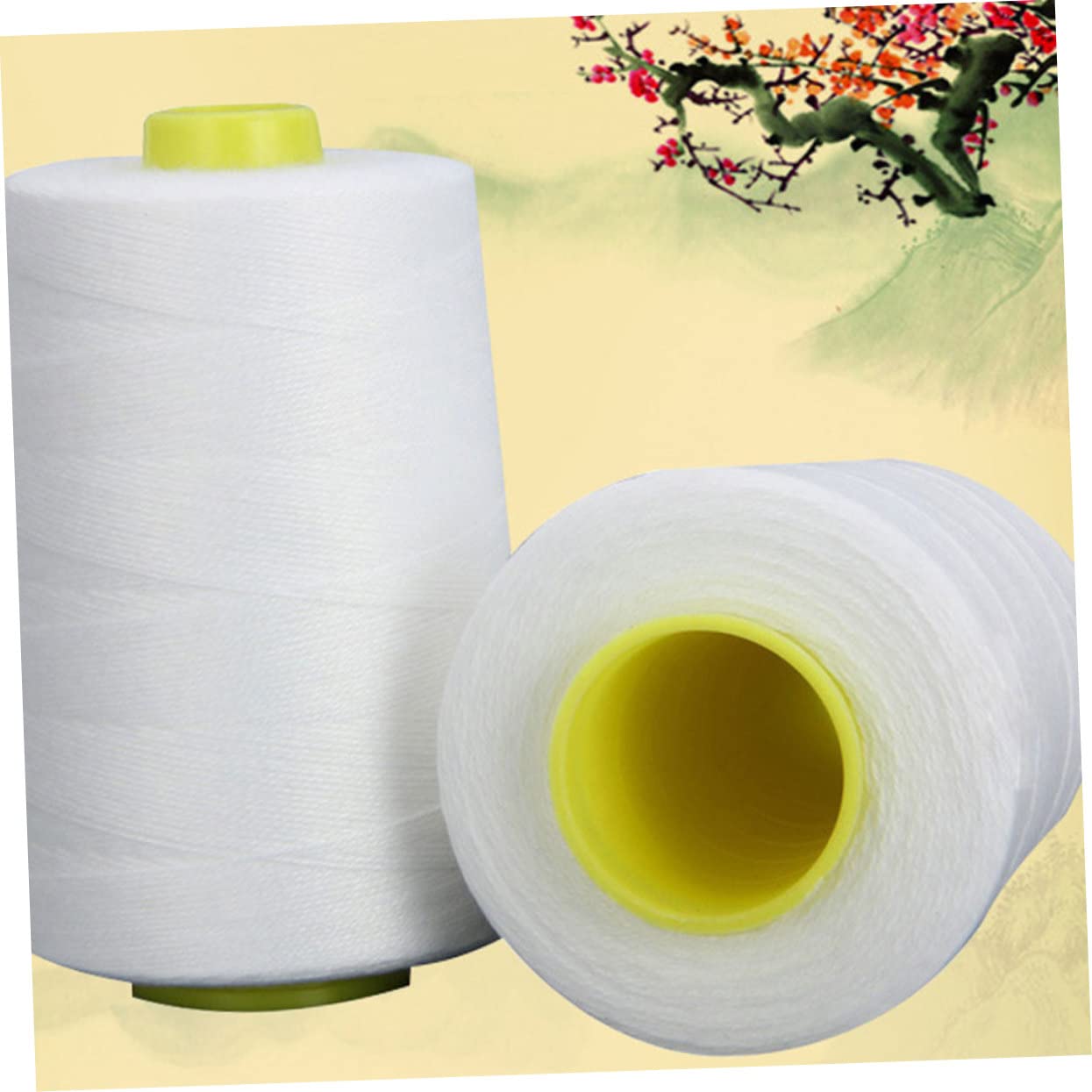 Lurrose 4pezzi Filo Poliestere Bianco Per Cucire Per Macchine Da Cucire e Cucitura Mano Per Progetti Di Sartoria e Decorazione Accessori Per Cucito e Filo Per Borse