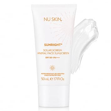 Nu Skin Sunright Solar Sunscreen SPF 50+ | Broad-Spectrum UVA/UVB Protection for Face & Body 50mL | Water-Resistant for 80 Minutes | Lightweight, Non-Greasy Formula