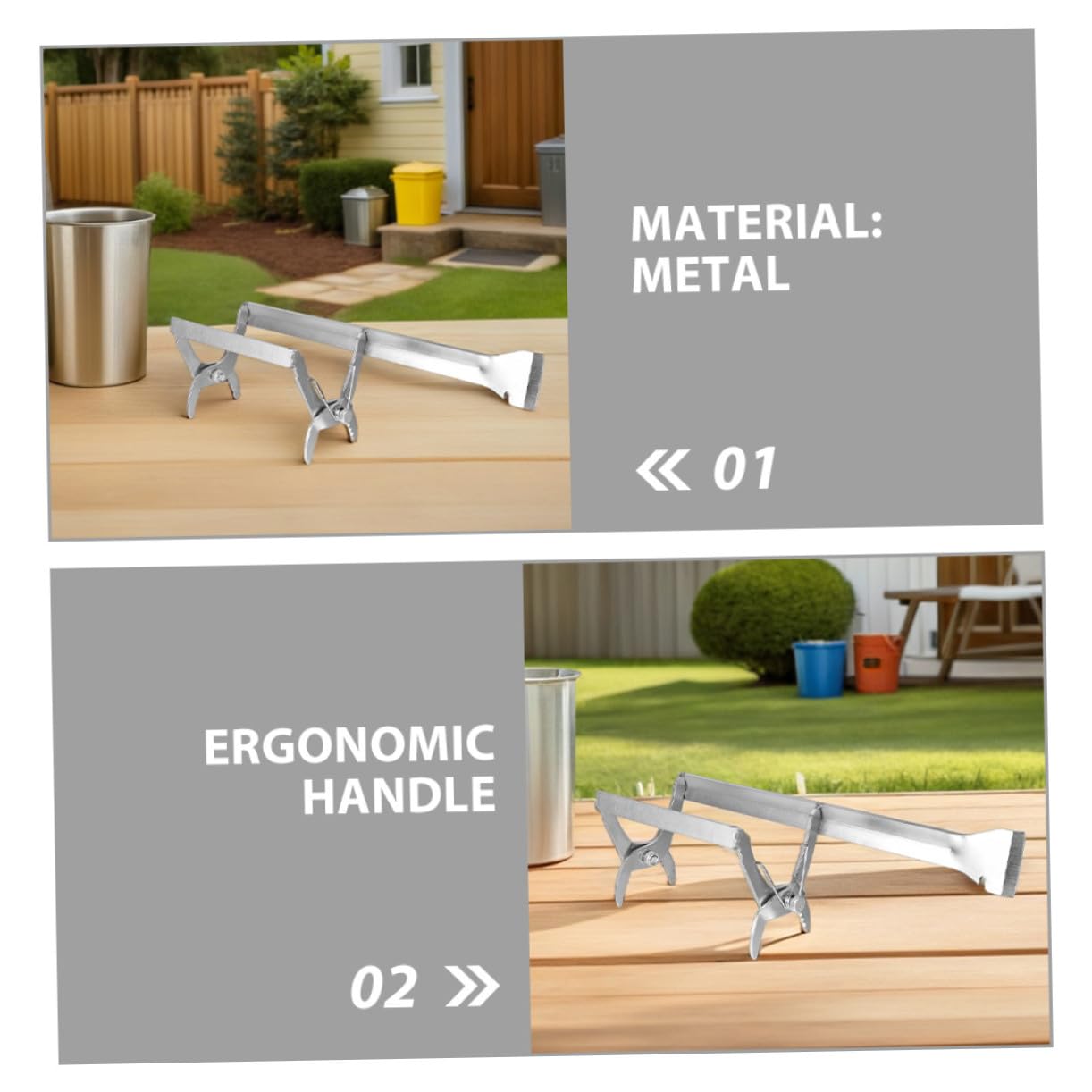 INOOMP 2 Pezzi Pinza Telai con Raschietto Integrata Strumento Ergonomico per Apicoltura Professionale e Hobbistica Pulizia e Facile