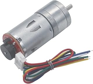 GRASAKY Variable Reduction Dc Geared Worm Gear Motor JGA25-370 High Torque 6v Motors Permanent Magnet Dc Electric Motor Brushes with Encoder Geared Electric (Size : 35rpm, Color : 6V)