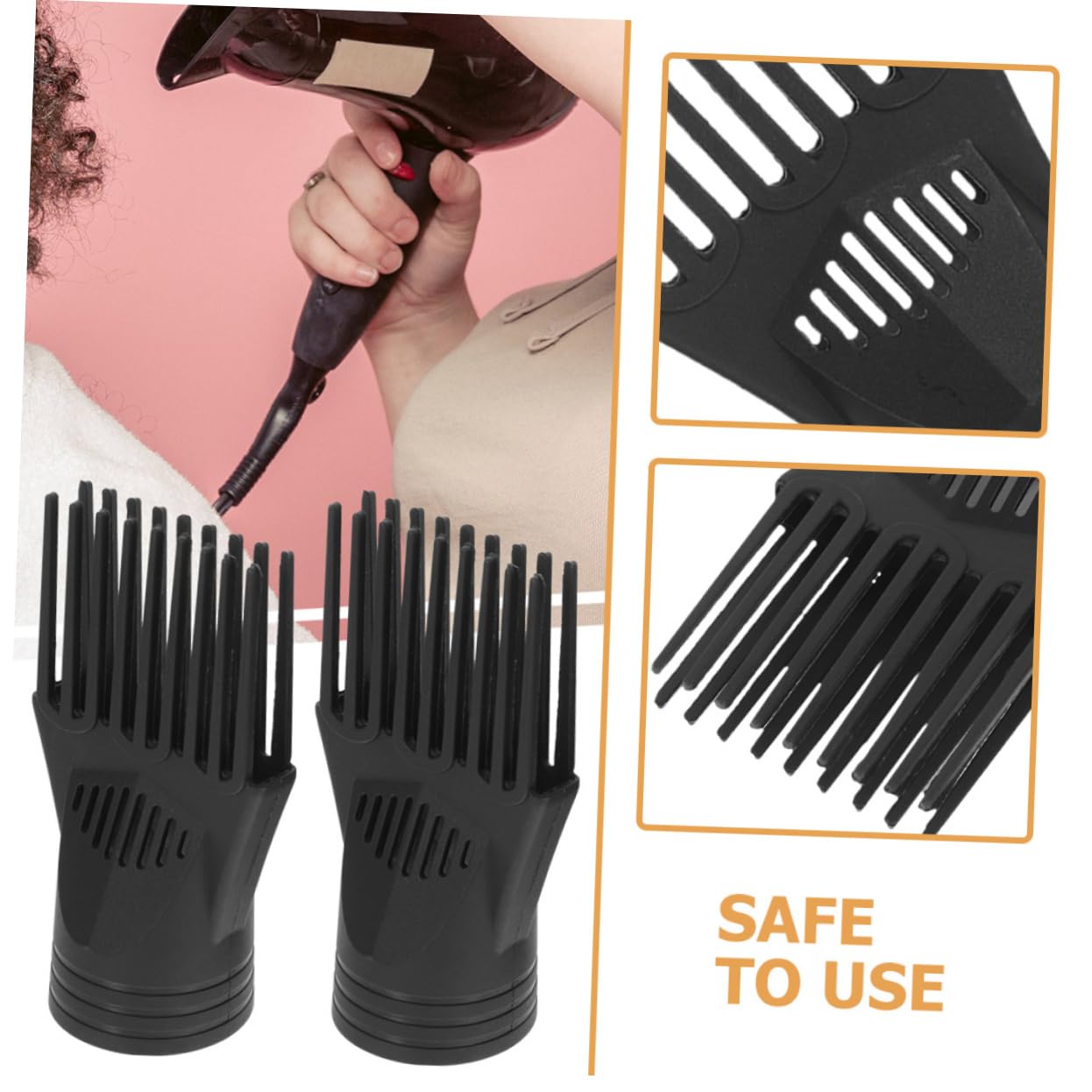 Pettine Ugello per Asciugacapelli 10 Pezzi, Accessorio per Styling Chioma, Ricambio Resistente in Plastica, per Uso Domestico e Professionale, Leggero e Portatile per Viaggi