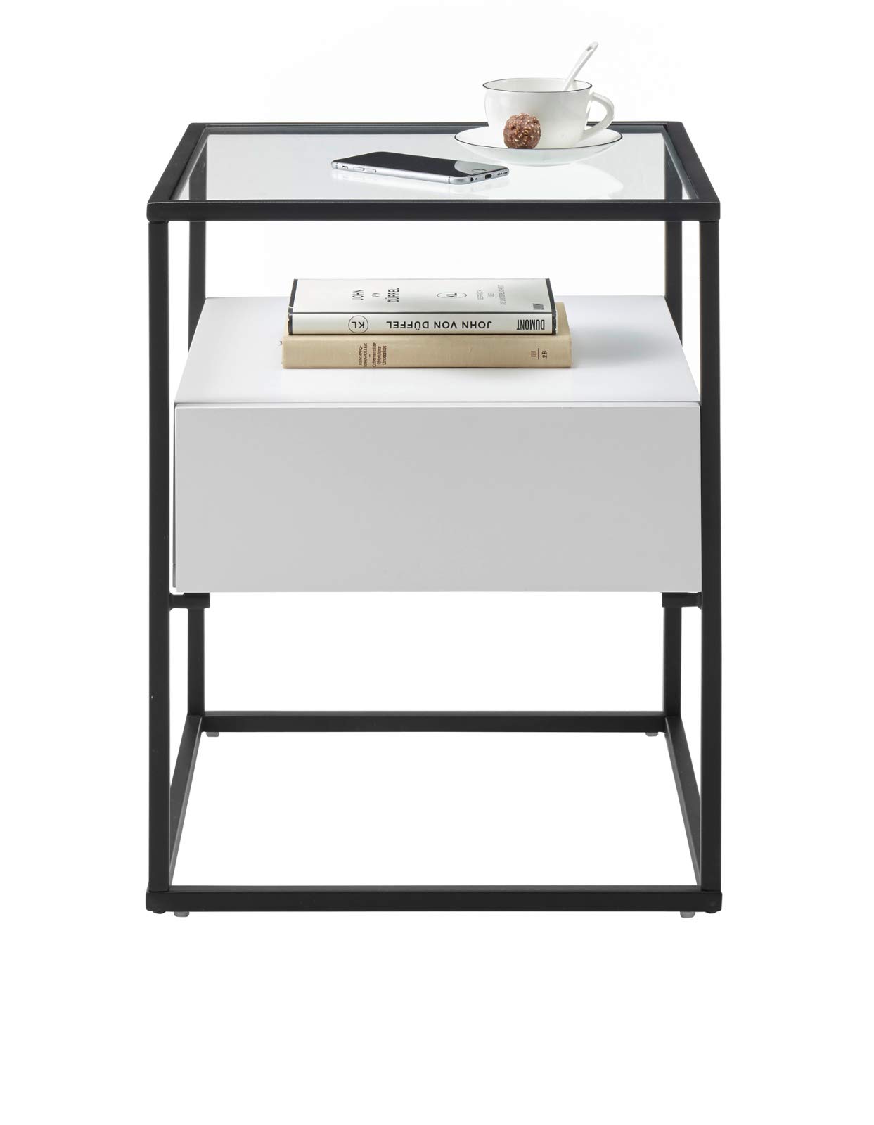 Robas Lund Coffee Table, Wei0, BxHxT 43x54x43 cm