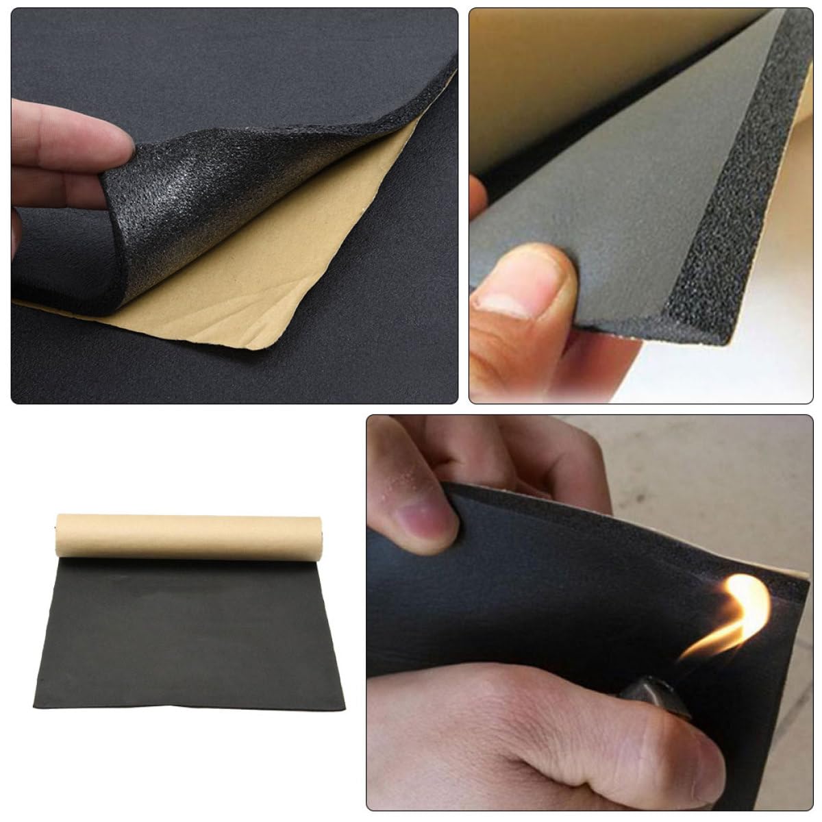 2 Stück Auto Schalldämmmatte 50X100cm Hitzebeständige Isoliermatte für Motorraum Wärme und Schalldämmendes Dämmmaterial für Ruhige Fahrt