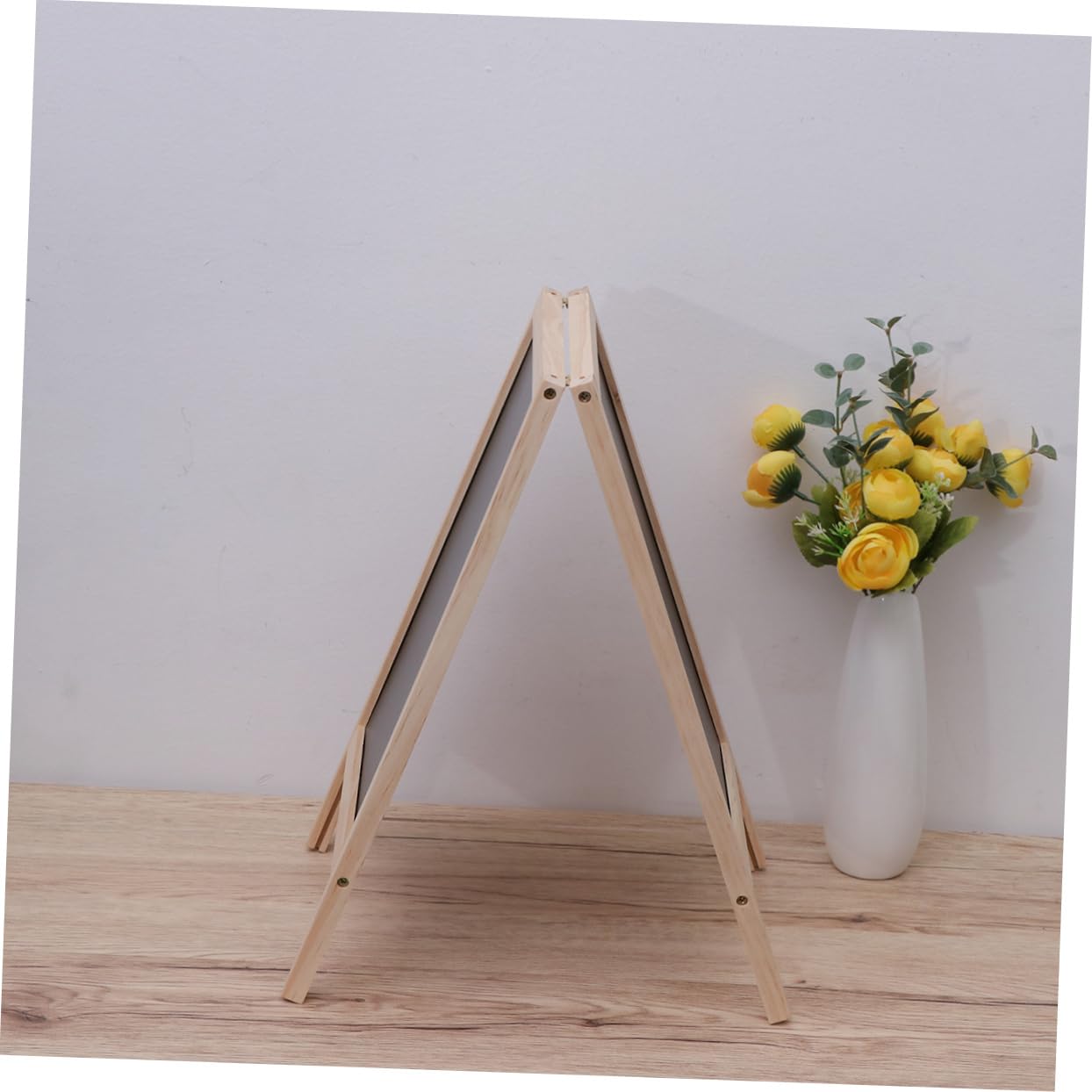 Mini Tableau Noir en Bois 25x40cm, Chevalet Double Face