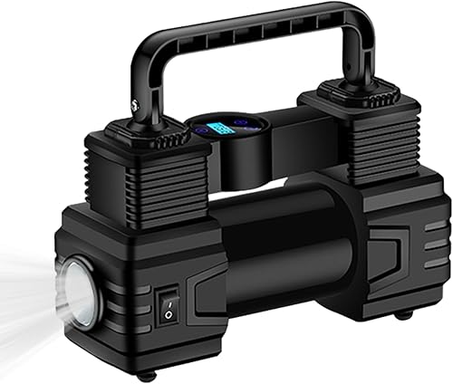 Inflador de neumáticos - Bomba de inflado de neumáticos LED portátil Bomba de aire de fútbol digital - para bicicleta automotriz, RV, auto, camión,