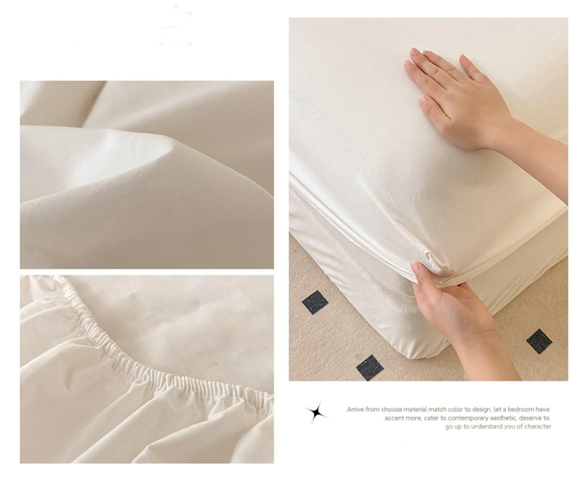 Spannbetttuch 180X200, Spannbetttuch Weiß Volltonfarbe Baumwolle Weich Fitted Sheet Elegant 1 Stück