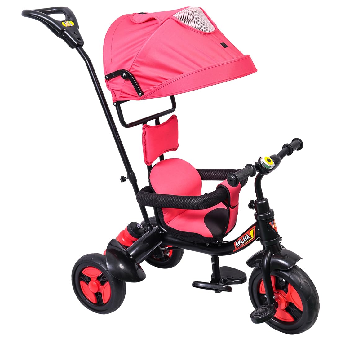 BeyBee| Alpha Secure Baby Tricycle for Kids with Sun Canopy & Parents ...