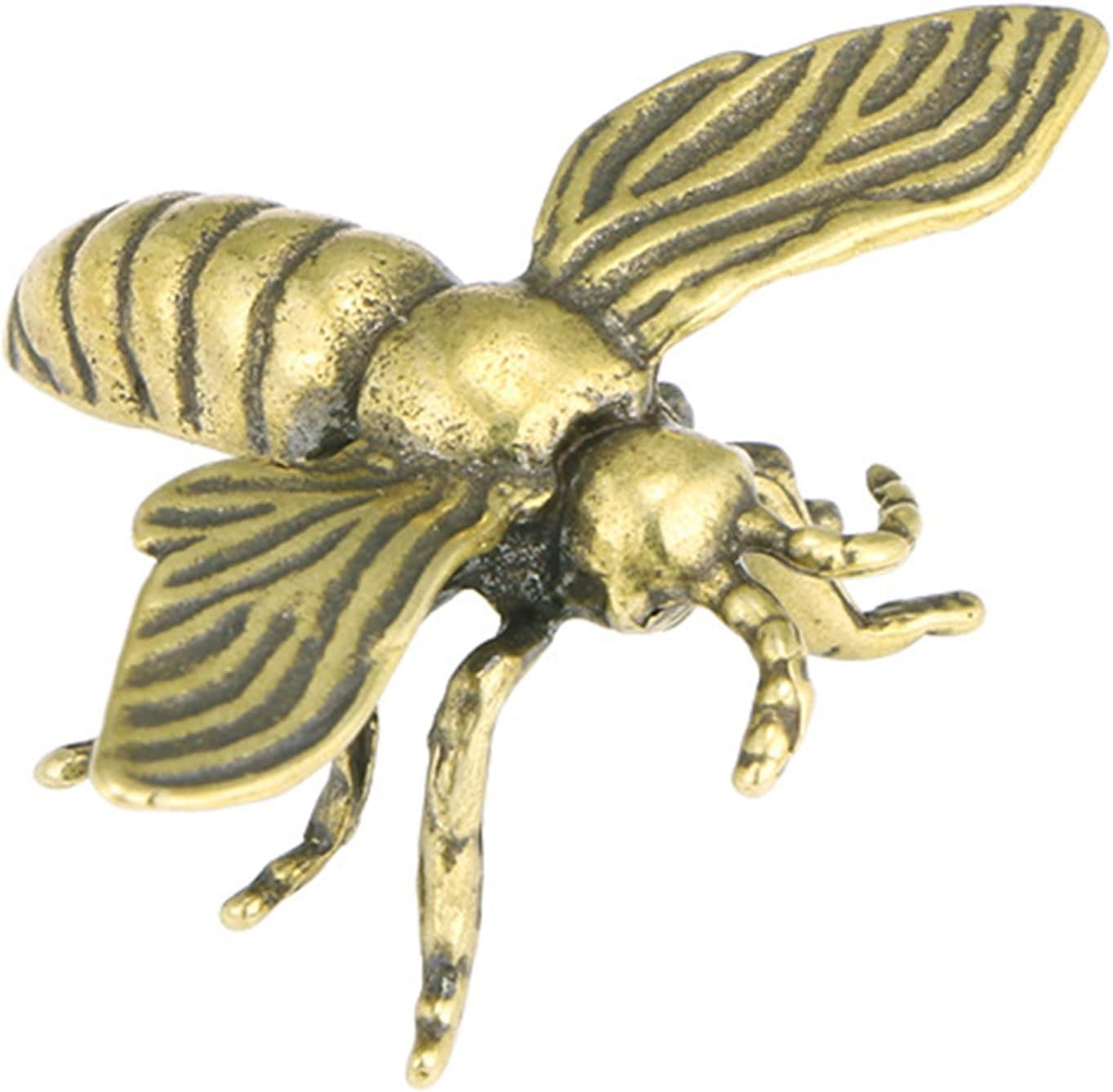 Copper Small Glass Bee Animal Figurines Miniature Mini Bee Copper Honeybee Figurine Taste Solid Desktop Mini Handcrafted Bee Decoration Bronze Collectible Figurines