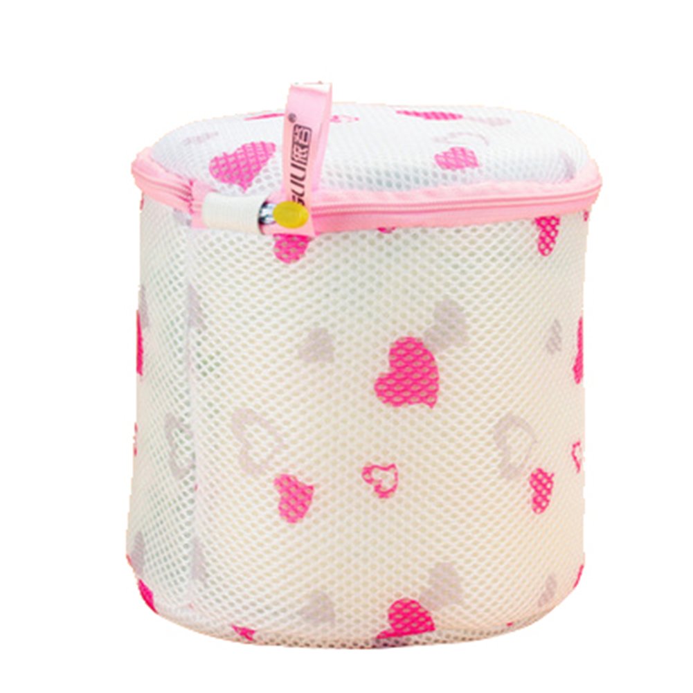 V-youth Women’s Bra Wash Bag / Lingerie Mesh Protector Bag / Laundry Wash Bag with Zipper (Love Floating Cylinder)
