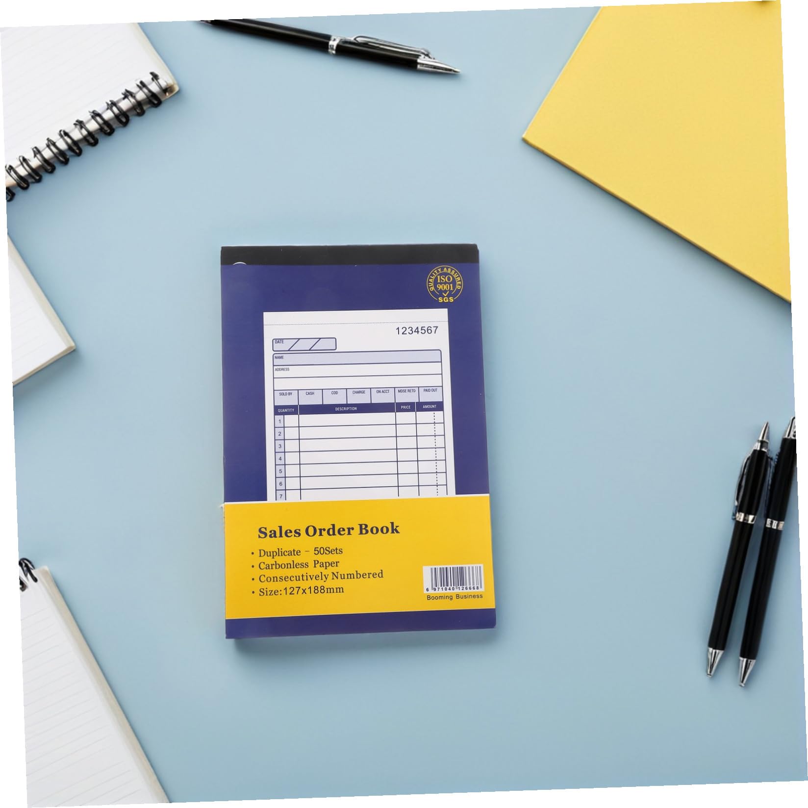 5 Piezas Libro de Pedidos para Pequeñas Empresas Registro y Gestión de Órdenes Libro de Facturas Portátil con Resistente y Escritura Nítida para Seguimiento Profesional