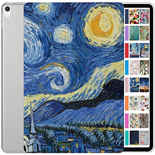 Image of DuraSafe Cases for iPad Air 3rd Gen 10.5 Inch 2017 /2019 [ PRO 10.5 Air 3 ] A1701 A1709 A1852 A2152 A2123 A2153 A2154 Printed Slim Hard Shell Protective Stand Cover - Starry Night