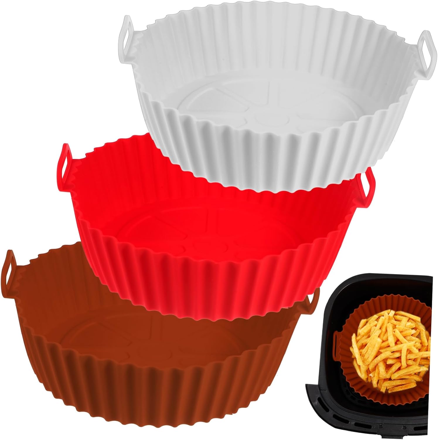 Cabilock 3pcs Silicone Oil Baking Mats Non Stick Heat Resistant Compatible with Air Fryers Ovens and Microwaves Includes Grey Cabilock 3pcs Silicone Oil Baking Mats Non Stick Heat Resistant Compatible with Air Fryers Ovens and Microwaves Includes Grey