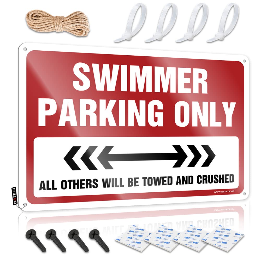Decoration Aesthetic Wall Decor | Swimmer Parking Only Handcrafted For Kitchen Bar Home(30X40CM)