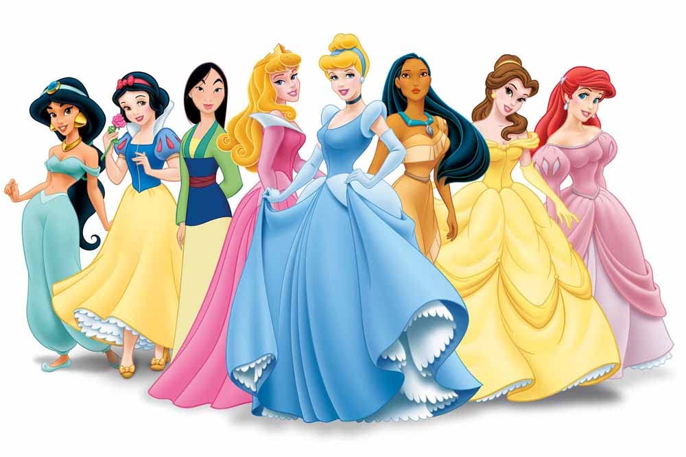 wallpics Beautiful Disney Princess Painting Poster Waterproof Vinyl Sticker || can1569-1