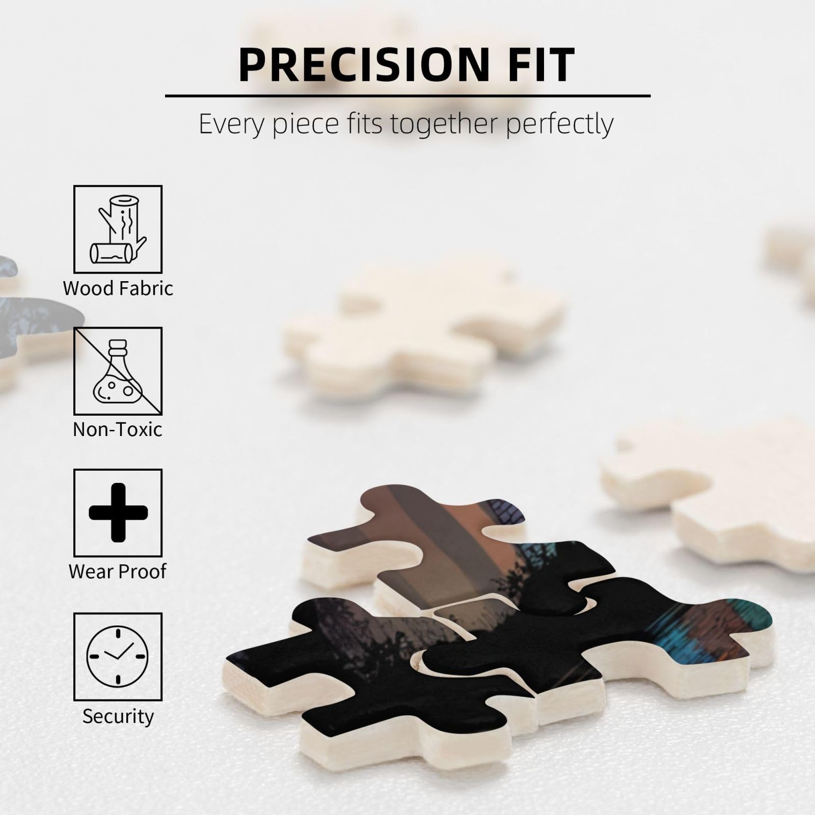 Puzzle pour adultes de 1000 pièces, château fantaisiste dans une forêt luxuriante avec reflet lumineux, convient pour les amateurs de puzzle et les amateurs de contes de fées lors de dîners
