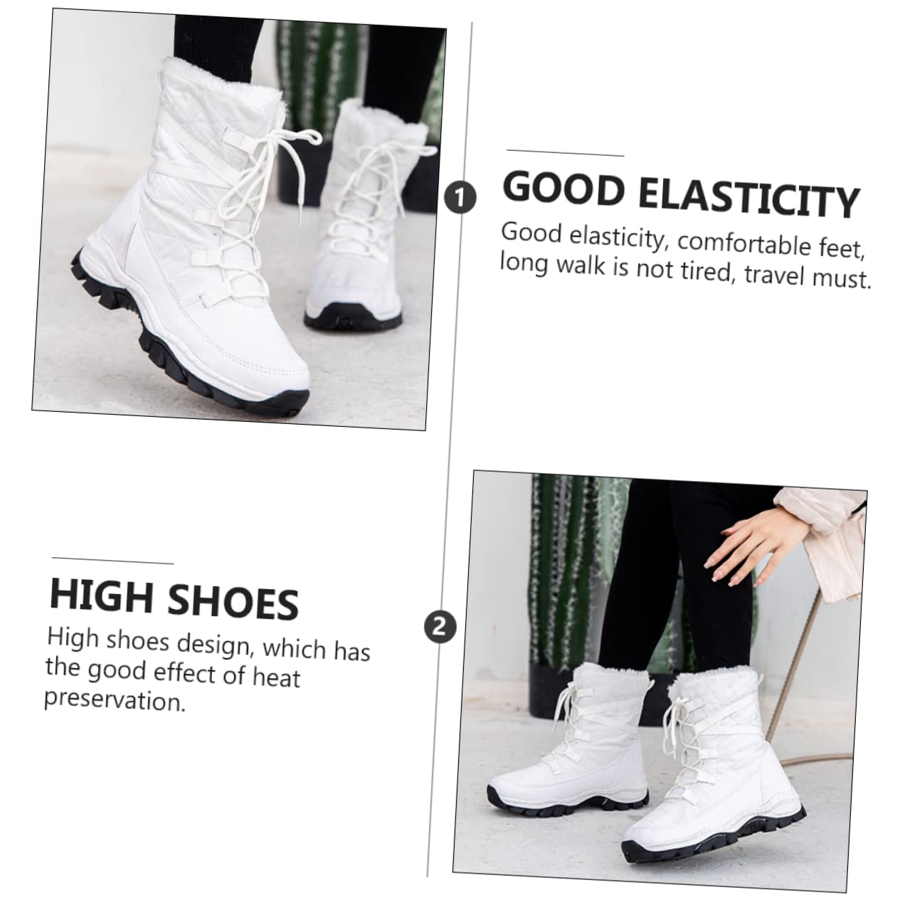 SOIMISS botas de nieve escarpines mujer bota mujer shoes de zapaos ines de nieve con forro de felpa ines de e as comodas as calientes de Black
