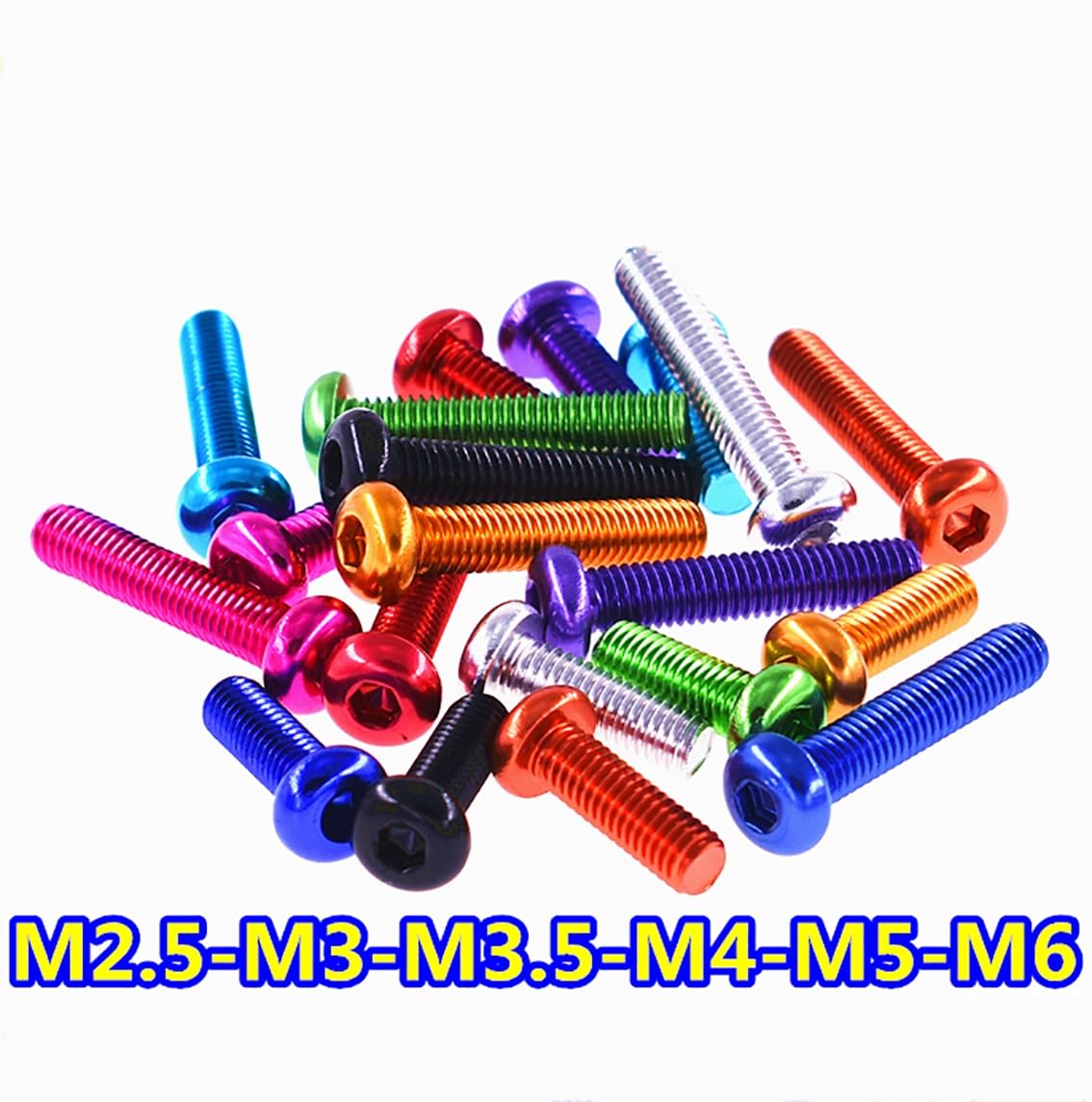 20pcs Colourful Hex Socket Head Screw M4*6/8/10/12/14/16/18/20/25/30mm 7075 Aluminum Alloy Button Round Allen Bolts(Rose Red,M4x30mm)