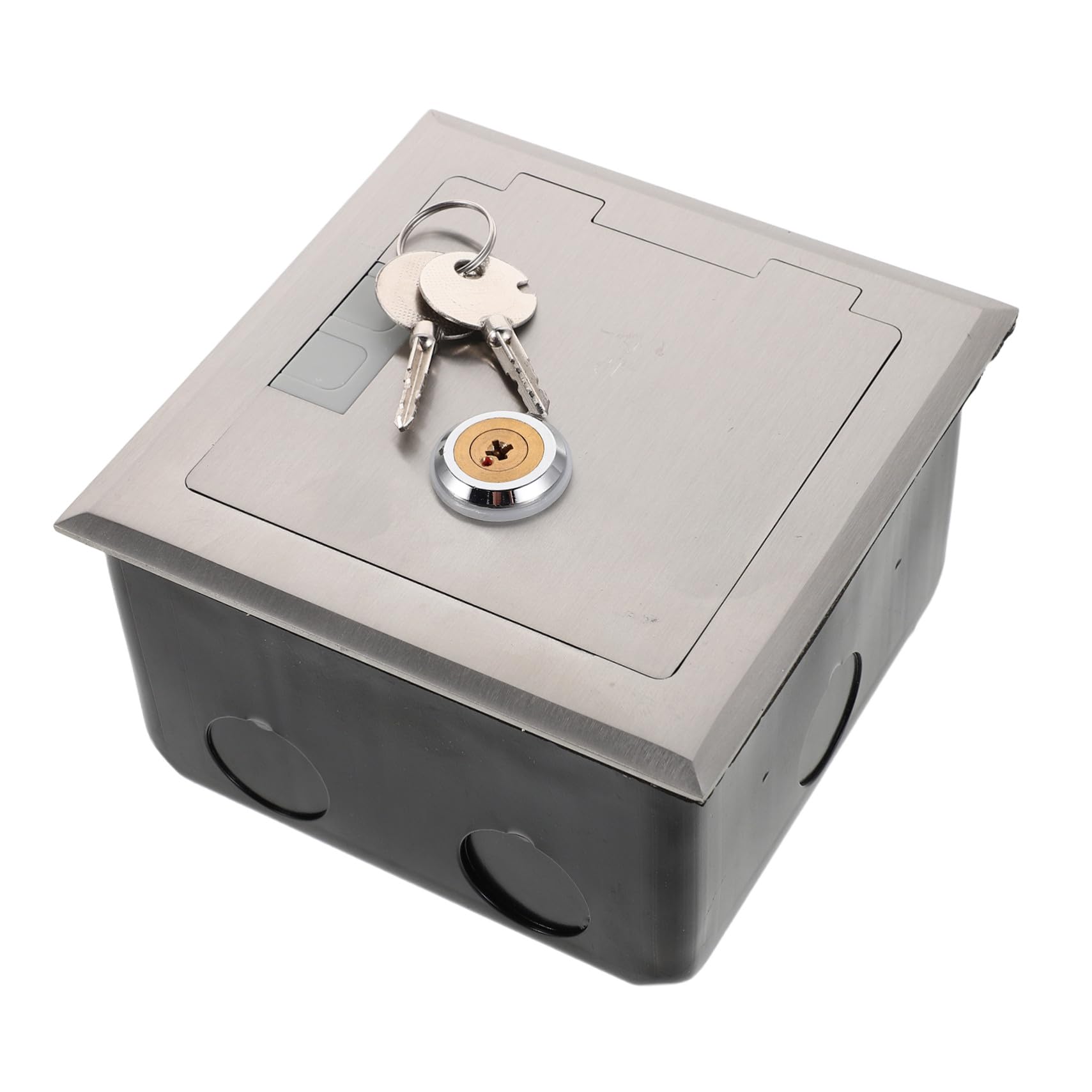 Kisangel Obudowa Wodoodporna Do Elektroniki Wodoodporna Osłona Gniazdka Podłogowego Obudowa Ze Stali Nierdzewnej Wodoodporne Obudowy Elektryczne Wpuszczane Płaskie Ukryte Gniazdo