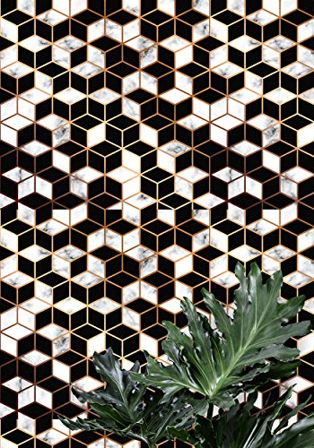 Image of DWELLSINDIA Marble Geometric Pattern Self Adhesive Wallpaper Waterproof, Scratch Resistant, Laminated 41cmx244cm