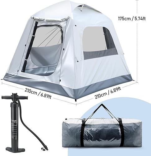Miniatura 7 de Easy Set up Inflatable Camping Tent 3-4 Person Glamping Outdoor Air Blow Up Tents, Waterproof Inflatable House Tent for Adults