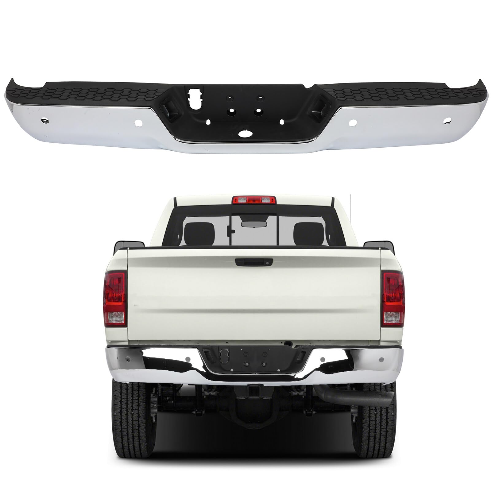 Rear Bumper Replacement Fit for 2011 - 2018 ram 1500 rear bumper