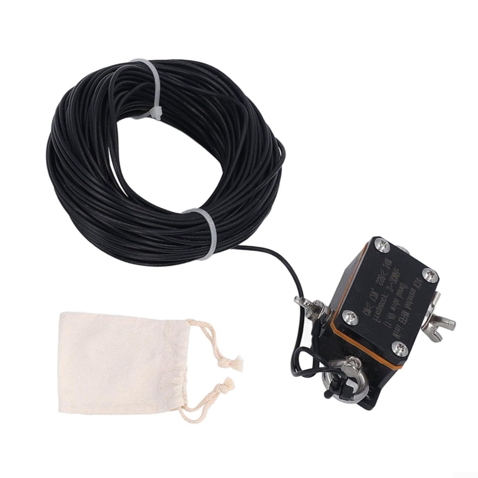 Endgespeiste Halbwellenantenne 1:49 Balun HF Kurzwellenantenne 3-30MHz für Amateurfunk mit 20m Kabel und Tragetasche Schwarz