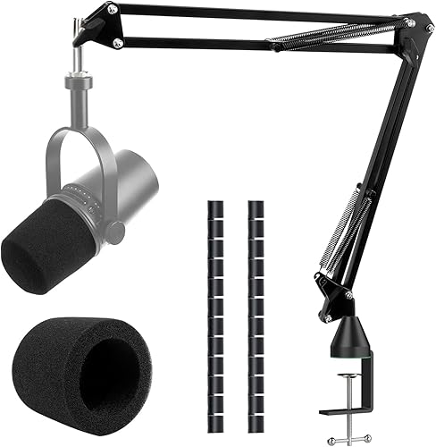 Miniatura 8 de Blue Yeti Boom Arm - Brazo de micrófono de metal con peso compatible con Blue Yeti, Blue Yeti X, soporte de micrófono flexible con filtro Blue Yeti