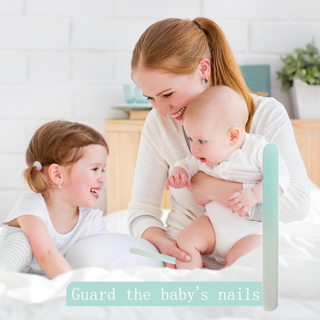 4 Limes Ongles Bébé Bleues (9X1X0.3Cm), En Cristal Doux, Pour Soins Des Ongles De Bébé Et Jeune Maman