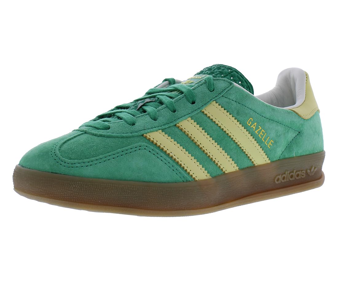 adidas Gazelle Indoor Mens Shoes Size 5, Color: Semi Court Green/Yellow