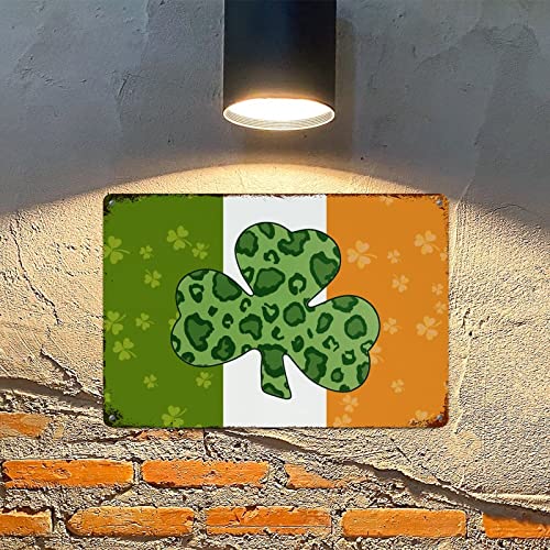 Panneau métallique trèfle Irlande St Patrick vert 30x45cm - 4