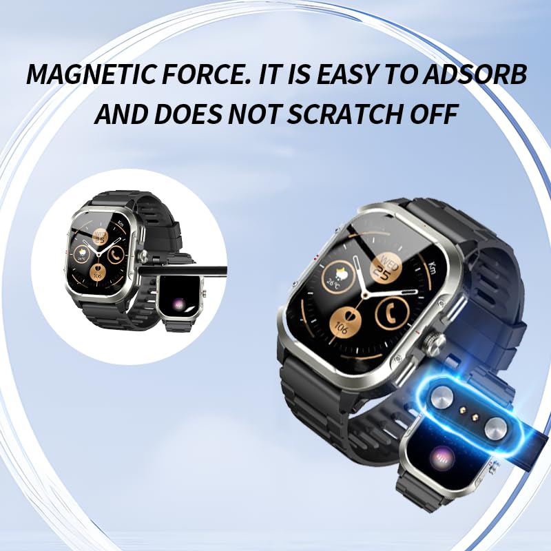 [2 Pack] for Jugeman V10 2.06 Inch SmartWatch Charger, Magnetic Replacement USB Charging Cable Compatible with V10 Smart Watch Accessories.(Black) image 5