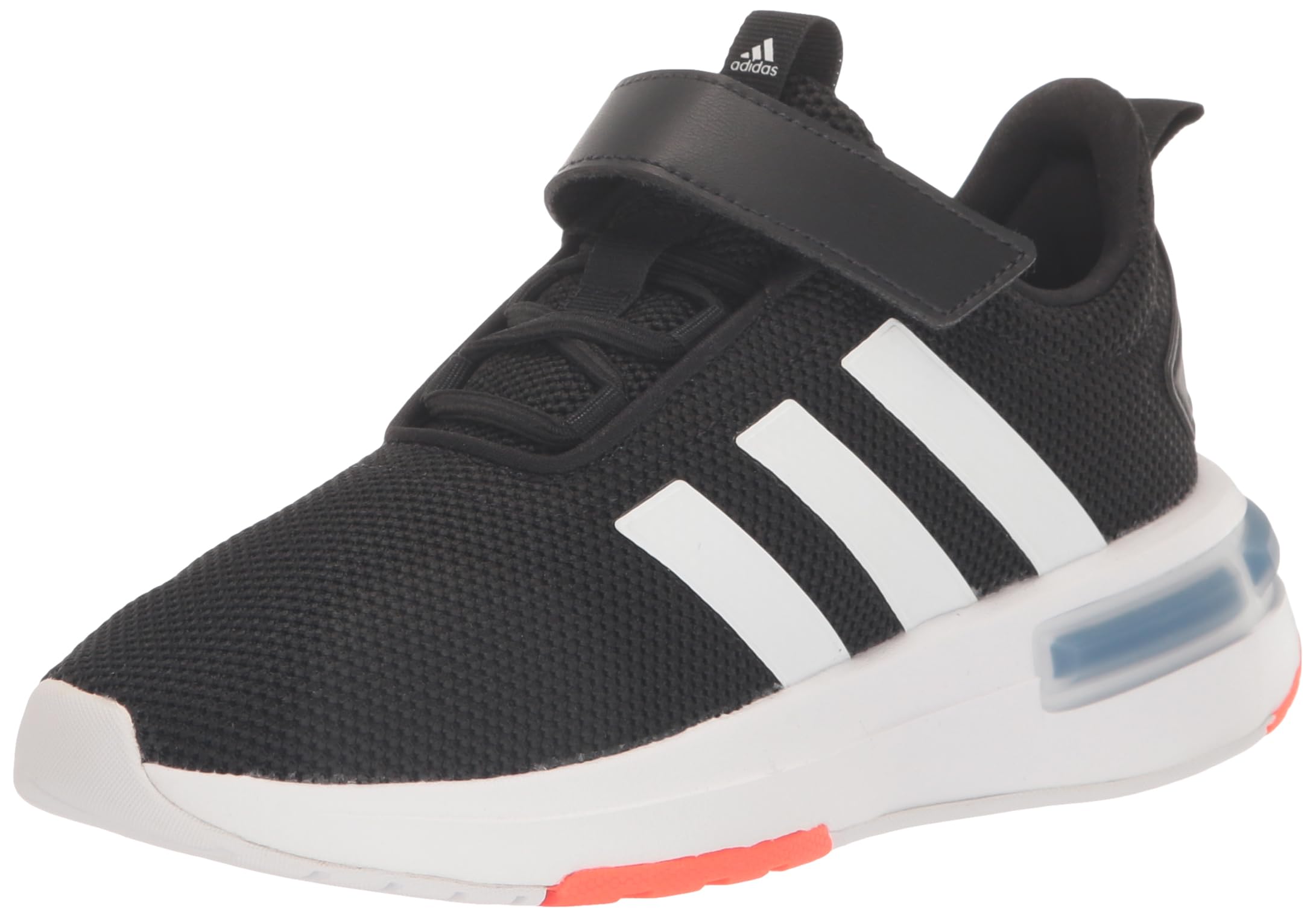 adidas Racer TR23 Sneaker, Black/White/Solar Red, 5.5 US Unisex Big Kid