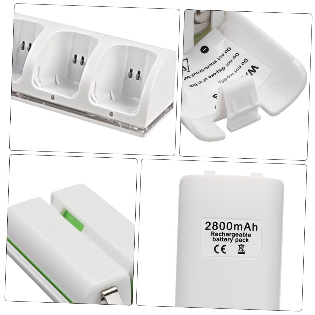 Angoily Cargador de Batería de Ranuras para Adaptador de Batería Cargador de Inteligente Luces Azules para Recargar Pilas Recargables y Recargables