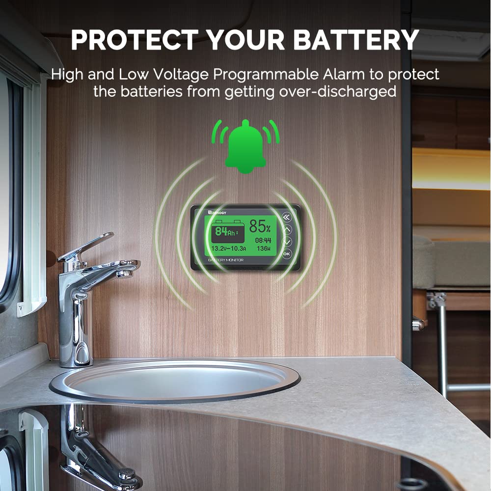 Buy Renogy 500A Battery Monitor with Shunt, High and Low Voltage